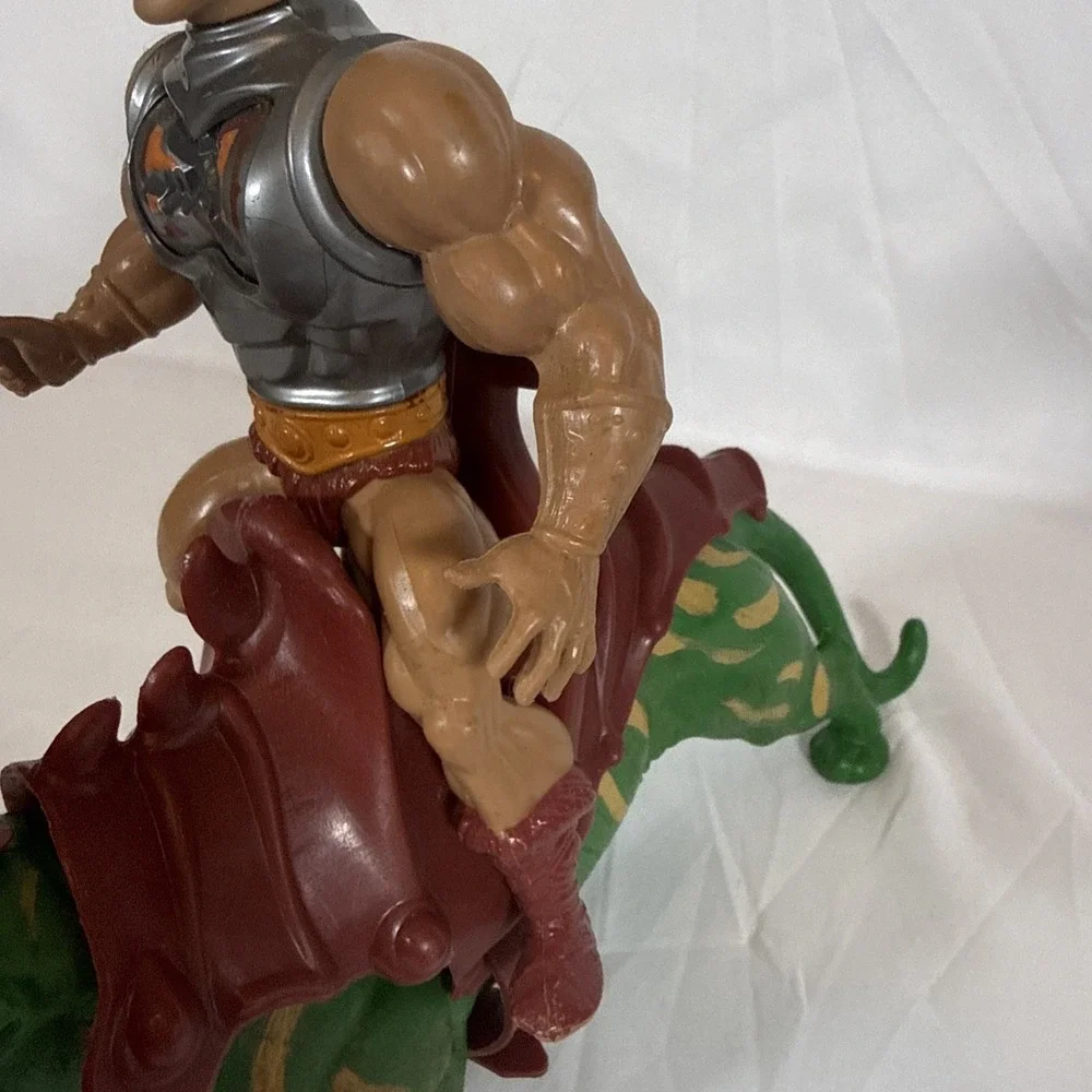 Vintage Mattel He-Man and Battle Cat Action Figure Set Masters of the Universe